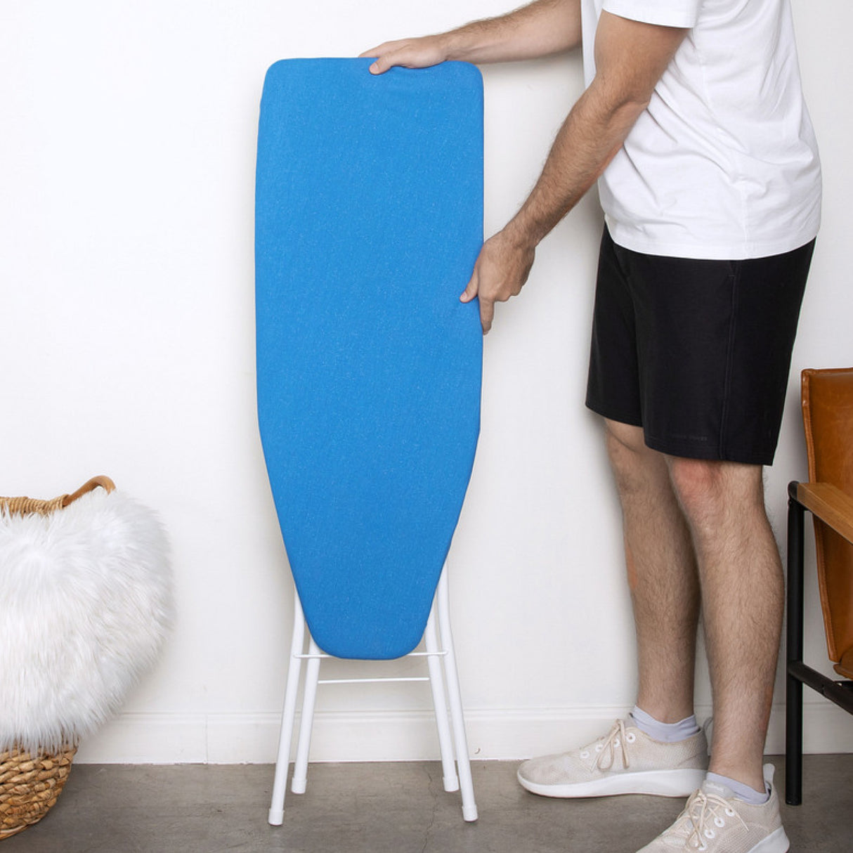 M Maxima Handy jr Ironing Board 35" x 13" – Compact, 6 mm Foam Padding, Retractable Iron Rest