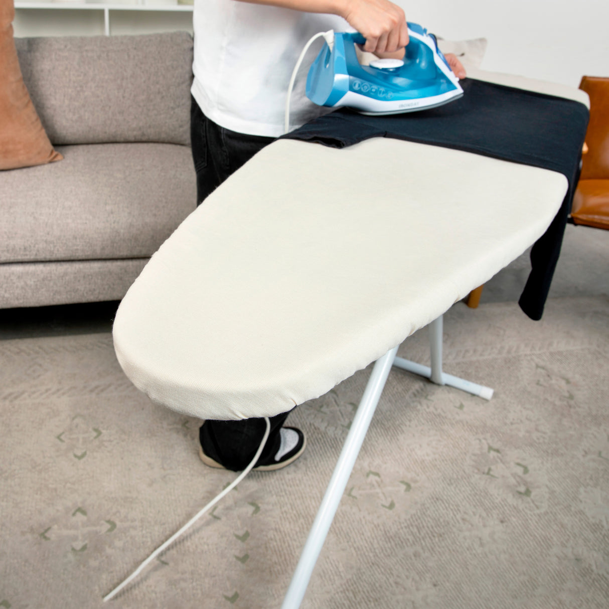 Natural Hemp & Cotton Ironing Board Cover with Reusable Storage Bag